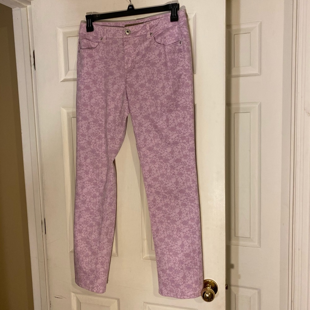 Liverpool Jeans Co Lavender Cheetah Print Jeans